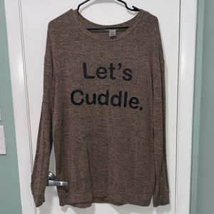 LETS CUDDLE oversized sweater